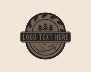 Saw Blade - Carpentry Saw Blade Lumberjack logo design