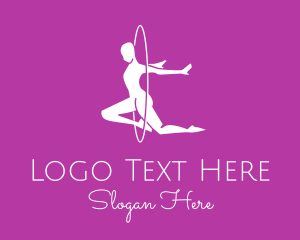 Aerial - Minimalist Circus Performer logo design