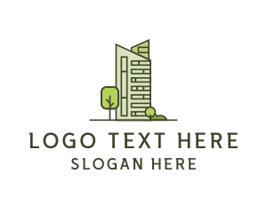 High Rise - Eco City Builder logo design