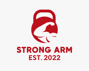 Arm - Bodybuilder Kettlebell Arm Fitness logo design