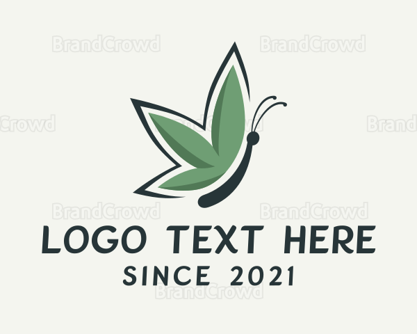 Eco Butterfly Insect Logo