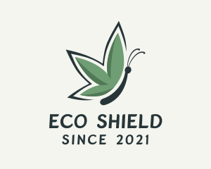 Eco Butterfly Insect  logo design