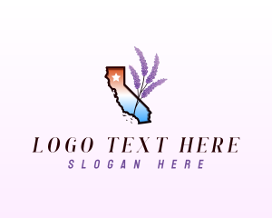 Botanical - California Lavender Plant logo design