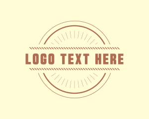 Cafe - Hipster Craft Rope Business logo design