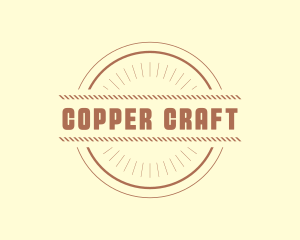 Hipster Craft Rope Business logo design