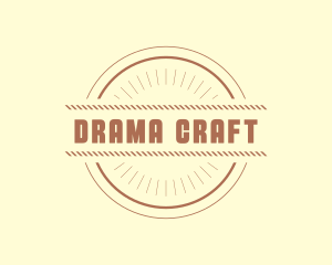 Hipster Craft Rope Business logo design