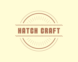 Hipster Craft Rope Business logo design