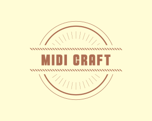 Hipster Craft Rope Business logo design