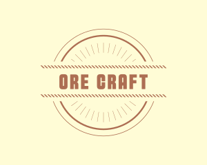 Hipster Craft Rope Business logo design