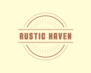 Hipster Craft Rope Business logo design