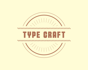 Hipster Craft Rope Business logo design