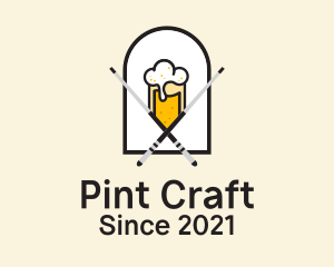 Pint - Billiards Beer Pub logo design