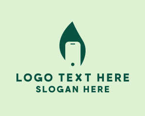 Mobile Phone - Leaf Mobile Phone logo design