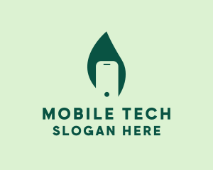 Mobile - Leaf Mobile Phone logo design