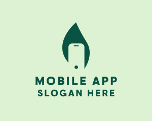 Leaf Mobile Phone  logo design