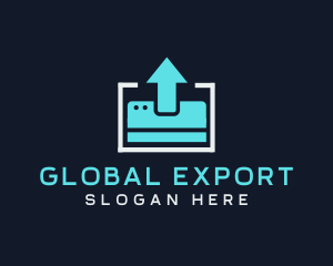 Export - Web Data Arrow Export logo design