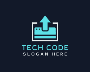 Code - Web Data Arrow Export logo design