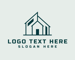 House Painting - Village House Construction logo design