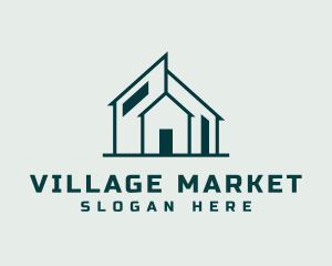 Village - Village House Construction logo design