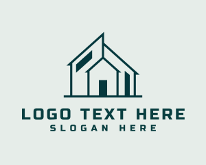 Home Loan - Village House Construction logo design
