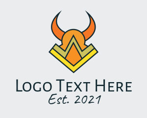 Horns - Medieval Viking Armor logo design