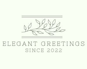 Elegant Leaf Plant logo design