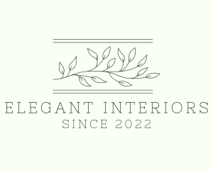 Elegant Leaf Plant logo design