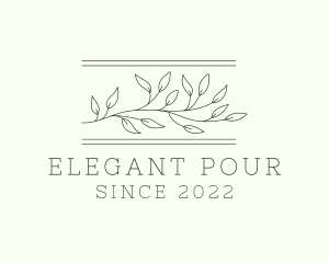 Elegant Leaf Plant logo design