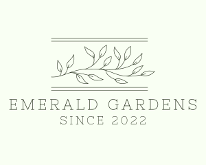 Elegant Leaf Plant logo design