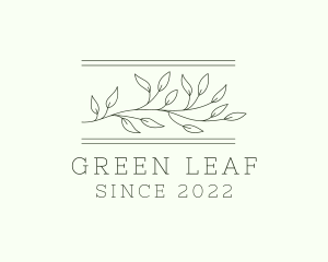 Elegant Leaf Plant logo design