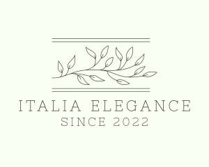 Elegant Leaf Plant logo design