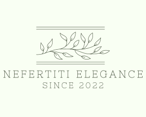 Elegant Leaf Plant logo design