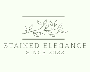 Elegant Leaf Plant logo design