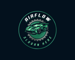 Gear Car Racing logo design