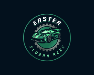 Race - Gear Car Racing logo design