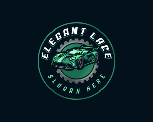 Gear Car Racing logo design