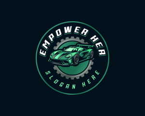 Gear Car Racing logo design