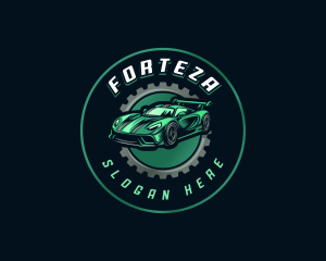 Gear Car Racing logo design