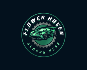 Gear Car Racing logo design