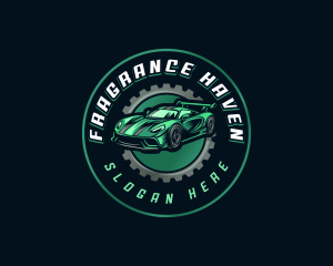 Gear Car Racing logo design