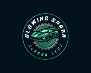 Gear Car Racing logo design