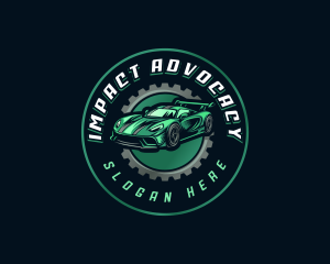 Gear Car Racing logo design