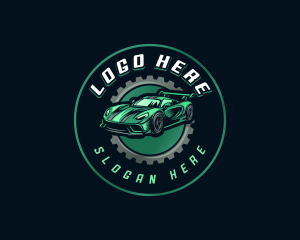 Gear Car Racing logo design