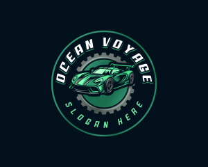 Gear Car Racing logo design