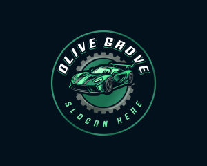 Gear Car Racing logo design