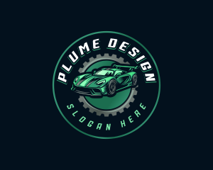 Gear Car Racing logo design