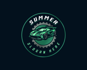 Gear Car Racing logo design