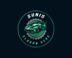 Gear Car Racing logo design