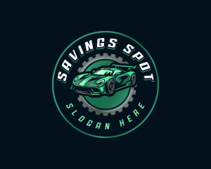 Gear Car Racing logo design