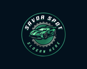 Gear Car Racing logo design